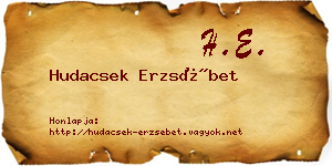 Hudacsek Erzsébet névjegykártya