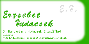erzsebet hudacsek business card